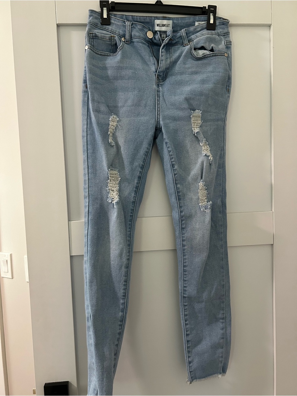 William Rast Light Blue Distressed Skinny Jeans